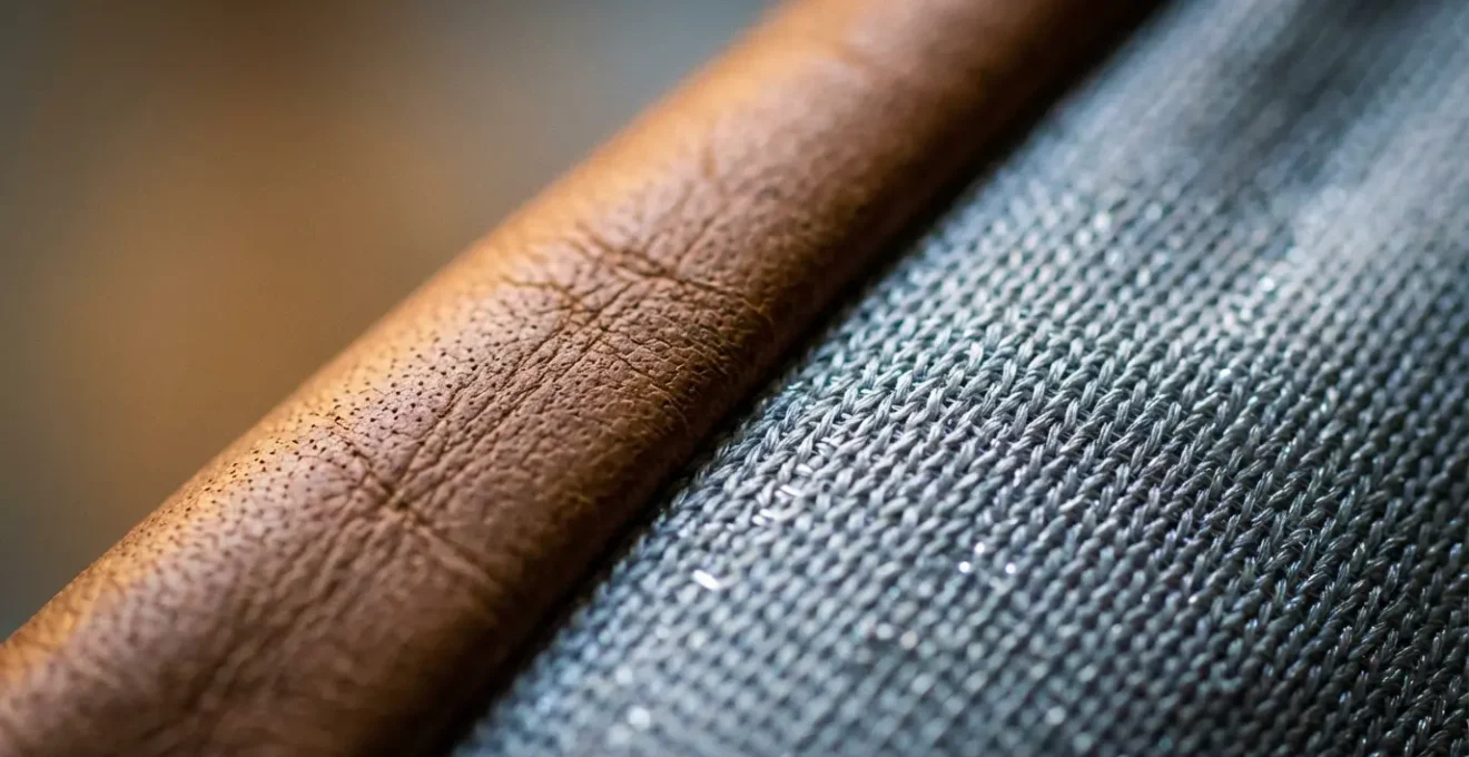 Close-up comparison of premium golf gloves showing material texture and grip details