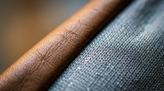 Close-up comparison of premium golf gloves showing material texture and grip details